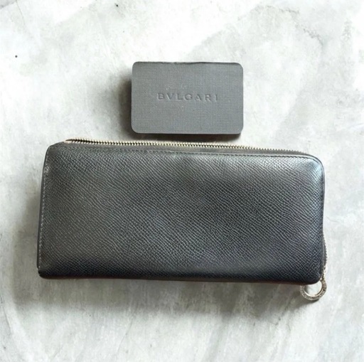 長財布 ブルガリ BVLGARI ラウンド美品！ファスナー ブラックファスナー不良あり