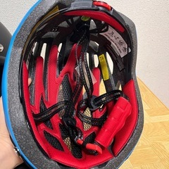 未使用 自転車用ヘルメット ブルー×ブラック サイズ調整可能の画像
