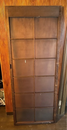昭和レトロ　建具　引き戸　ガラス戸　2枚セット