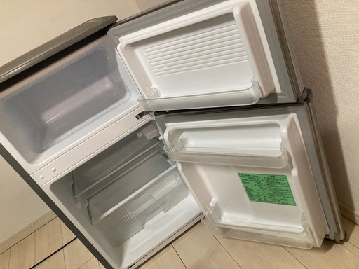 無理・引き取り限定】2020年製 ヤマダ 2ドア冷蔵庫 90L（冷凍庫広め