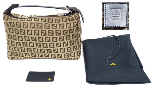 ミニバック　FENDI　ハンドバック　茶色　カード・布袋付　良品