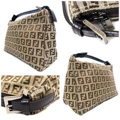 ミニバック　FENDI　ハンドバック　茶色　カード・布袋付　良品の画像