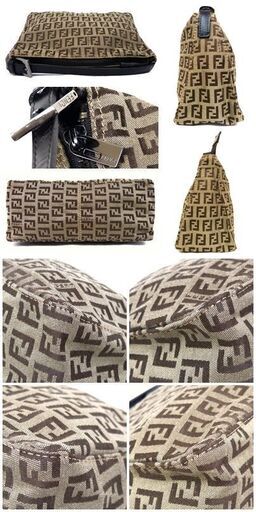 ミニバック　FENDI　ハンドバック　茶色　カード・布袋付　良品