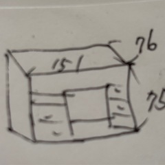 立派で頑丈な机 デスク 昭和 レトロの画像