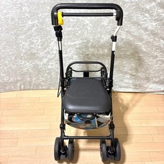 しっかり座れる　畳める　チャック式収納袋　シルバーカー　歩行器　ショッピングカート　手押し車　　　　　　　　の画像
