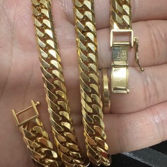 k18 6面ダブル 喜平ネックレス 112g 55cmの画像