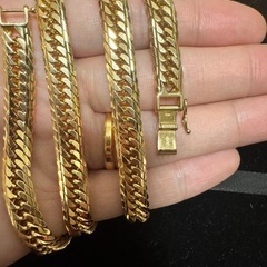 k18 16面カットトリプル 喜平ネックレス 100.7g 60cmの画像