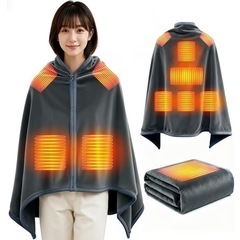 【使用一度のみ】Tomoro 電気毛布/ブランケット　143×88cm グレーの画像