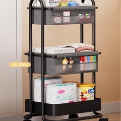 【新品】Lokulula ワゴンキャスター おむつストッカー ベビーワゴンの画像