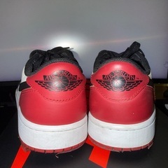 【中古箱付】NIKE エアジョーダン1 LOW OG ブラックトゥ　27.5cmの画像