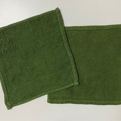 【無料】タオルハンカチ 2枚セット モスグリーンの画像