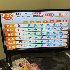 シャープ32型テレビの画像