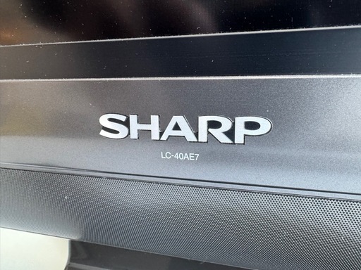 SHARP AQUOS 40型テレビ LC-40AE7 動作確認済み リモコン付 (うにせん