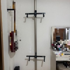 室内自転車スタンド　 突っ張り式バイクタワー　2台用　自転車　バイクの画像