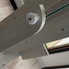 全身鏡 コンセント付き 化粧台 収納 白の画像