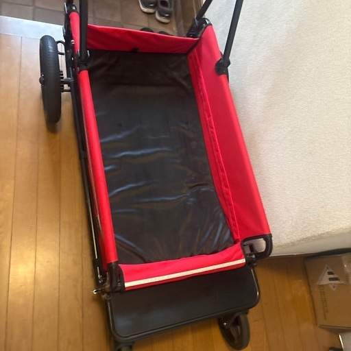 【美品】エアバギー キャリッジ ルーフ レッド 赤　大型犬 超大型犬 多頭飼い