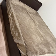 ニトリ　ダブルベッドフレーム　コンセント・収納付きの画像