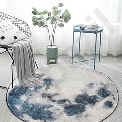 円形 ラグ 月柄 カーペット 200cmの画像