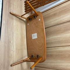 不二貿易 折れ脚センターテーブル ノルン 棚あり 折り畳み 茶色の画像