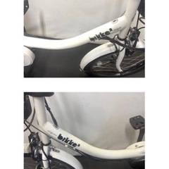 1年保証　送料無料　ブリヂストン　ビッケ　20インチ　子供乗せ　白色　電動アシスト自転車 g303の画像