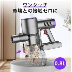 【新品】コードレス掃除機 86KPa超強吸引 自立式・最大60分稼働 216の画像