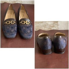 サルバトーレフェラガモ【24.5㎝位】ローファー☆クリーニングお手入れ済6379の画像