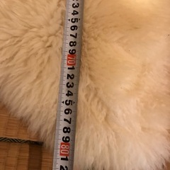 クリーム色 羊毛ラグ 約80cm x 120cmの画像