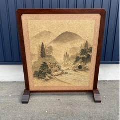 衝立 パーテーション 日本画の画像
