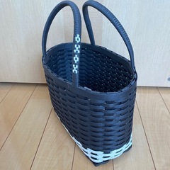 【新品未使用】クラフトバンド 大きめ トートバッグ エコクラフト かごバッグ ハンドメイドの画像