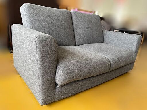 【自社配送は札幌市内限定】ニトリ ソファベッド 布張りタイプ フォワードGY W147×D88×H77cm ポケットコイル 中古美品 藻岩倉庫