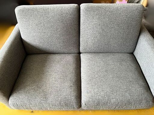 【自社配送は札幌市内限定】ニトリ ソファベッド 布張りタイプ フォワードGY W147×D88×H77cm ポケットコイル 中古美品 藻岩倉庫