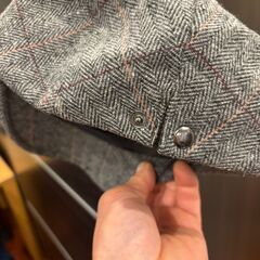 ノーブランド　ツイード調ハンチング　グレー系　Mサイズ（55～57）の画像