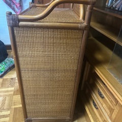 昭和時代、藤編み収納ラタンチェスト　5段　の画像