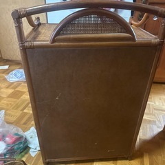 昭和時代、藤編み収納ラタンチェスト　5段　の画像