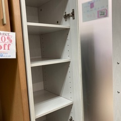 リユースマン倉敷、スリム食器棚、ホワイト、キッチン、収納の画像