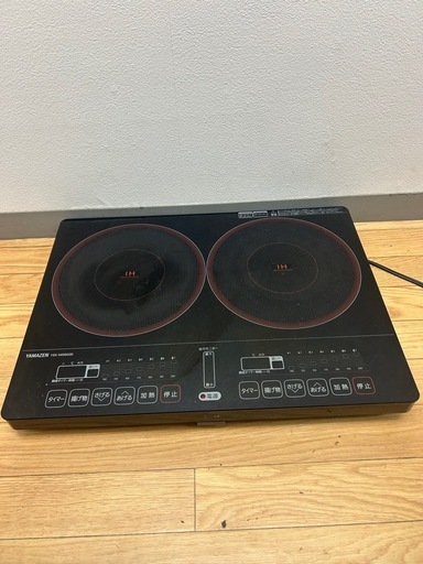 Y IH2口コンロ　調理器　コンロ　山善　2020年　専用台付き　YEK-1456G