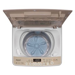 洗濯機 縦型 7.5kg ハイセンス HW-DG75C シャンパンゴールド　【説明書付き】の画像