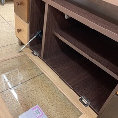 リユースマン倉敷、テレビボード、ブラウンの画像