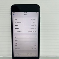 美品　 iPhone SE2 64GB  ホワイト SIMフリーの画像