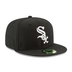 New Era ブラック Sox ロゴ キャップの画像