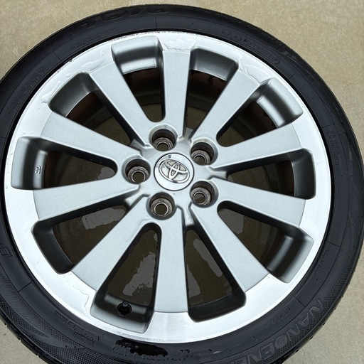 トヨタ純正18インチホイールセット4本 225/45R18 5穴 洗浄済み