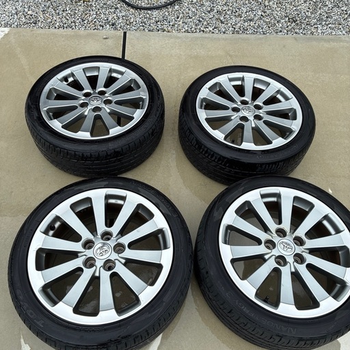 トヨタ純正18インチホイールセット4本 225/45R18 5穴 洗浄済み