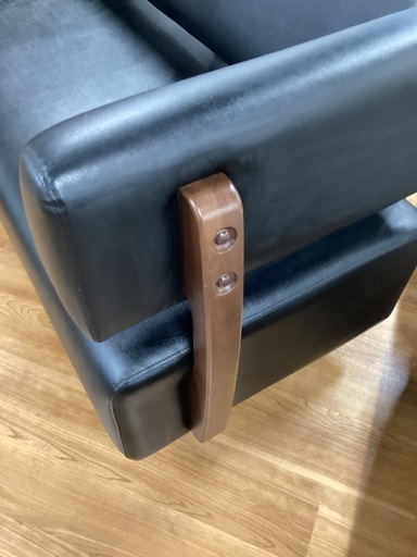 二人掛けカウチソファー【町田市再生家具】　253544