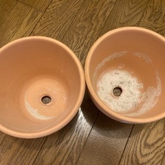 【新品】素焼き鉢深5号2個セットの画像