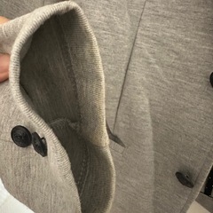 フード付きグレーテーラードジャケット Lサイズの画像