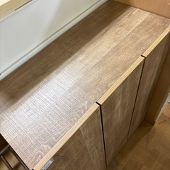 【ジャングル深井店】シューズボックス ナチュラル 収納家具 玄関収納 堺市 深井【FU221】の画像