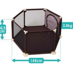 洗える ベビーサークル 紺色星柄の画像