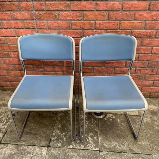 会議用チェア 2脚セット 汚れあり (うずら) 新道東の椅子《チェア》の