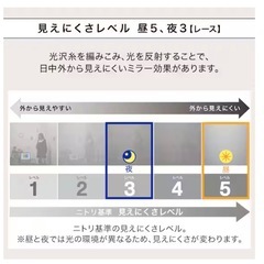 新品未使用品　【ニトリ】レースカーテン 100×220cm 2枚の画像