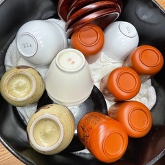 H 津軽塗茶びつ　茶櫃　　中身付きの画像